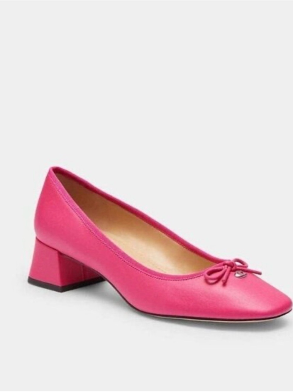 Coach NIB Ava Pink Block Heel Ballet Pump 8